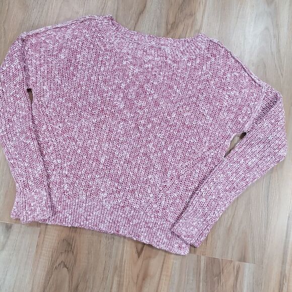 Abercrombie & Fitch Sweaters - 🔹️Abercrombie & Fitch Pink Variegated Knit Oversized Long Sleeve Sweater Medium